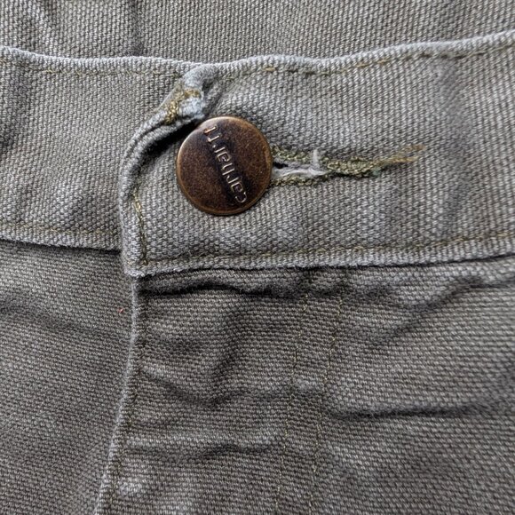 Carhartt Mens 44x30 Carpenter Pants Green B11 MOS Utility Work Dungaree Y2k - Picture 7 of 7